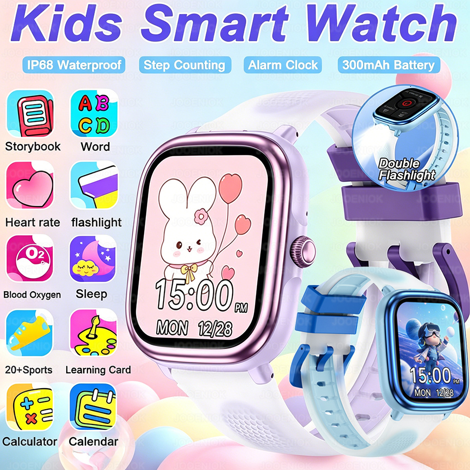Smartwatch Watches Birthday Gift For Boys - 2026 New Smartwatch Kids Flashlight Study