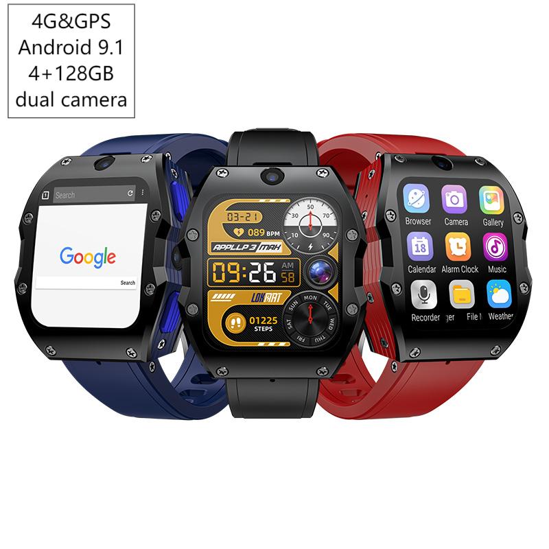Smartwatch Watches Smart - 4G Android Smartwatch 4+128GB GPS Dual