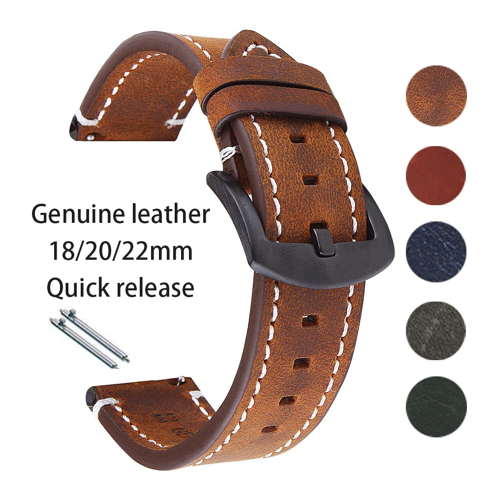 Seiko Watches Smartwatch - Retro Genuine Leather Watch Strap for