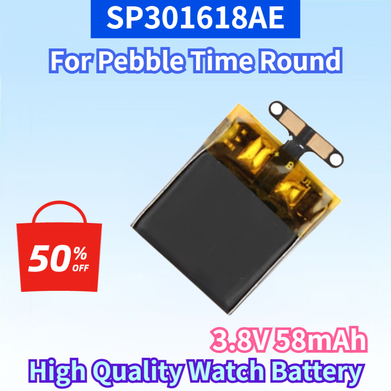 Smartwatch Pebble Watches - Newest SP301618AE 3.8V 58mAh Lithium-ion Rechargeable