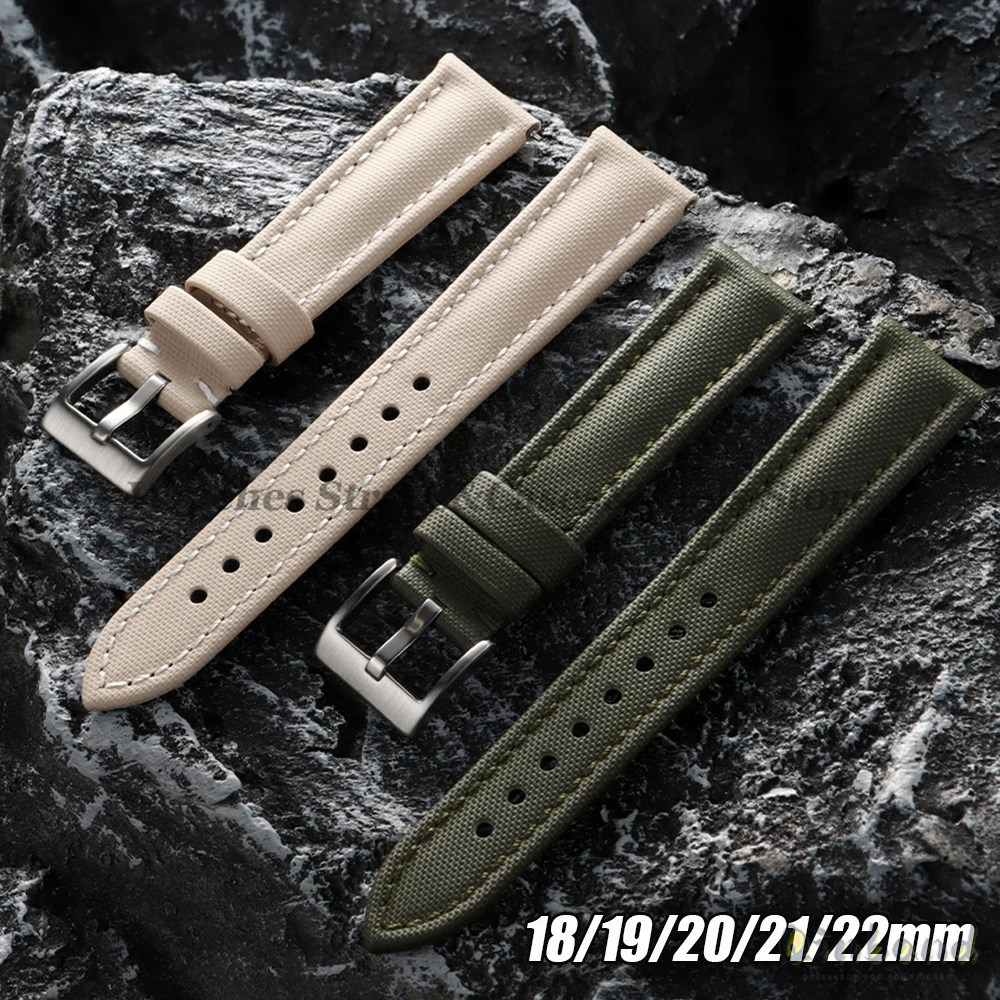 Seiko Watches Smartwatch - Quick Release Sailcloth Watch Bands 18/19/20/21/22mm