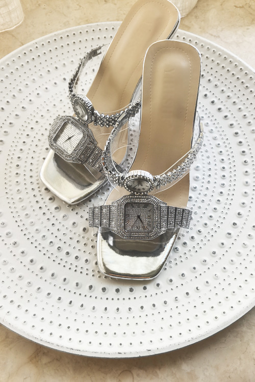 Leather Watch Strap - Original design Crystal watch high heels