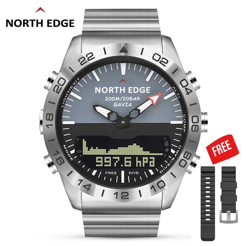 Altimeter Compass Watch - NORTH EDGE GAVIA2 Men's Dive 50M