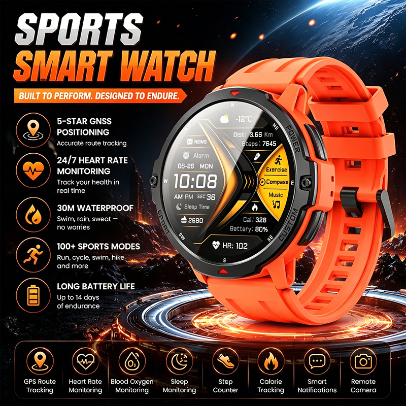 Timex Watches Smartwatch - New Professional Sports Smart Watch 6-axis