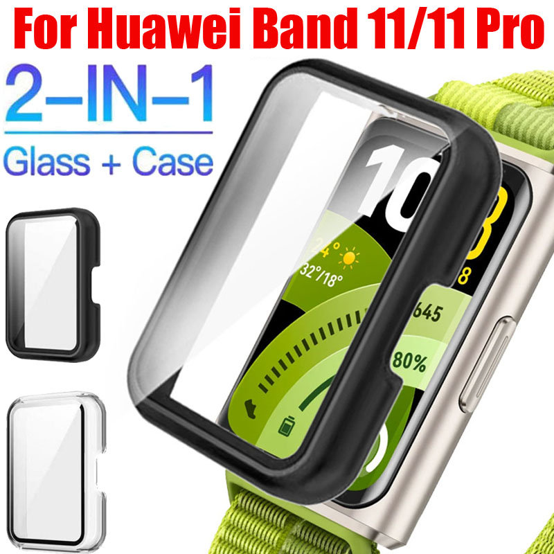 Smartwatch Watch Huawei - Tempered Glass+Case For Huawei Band 11/11
