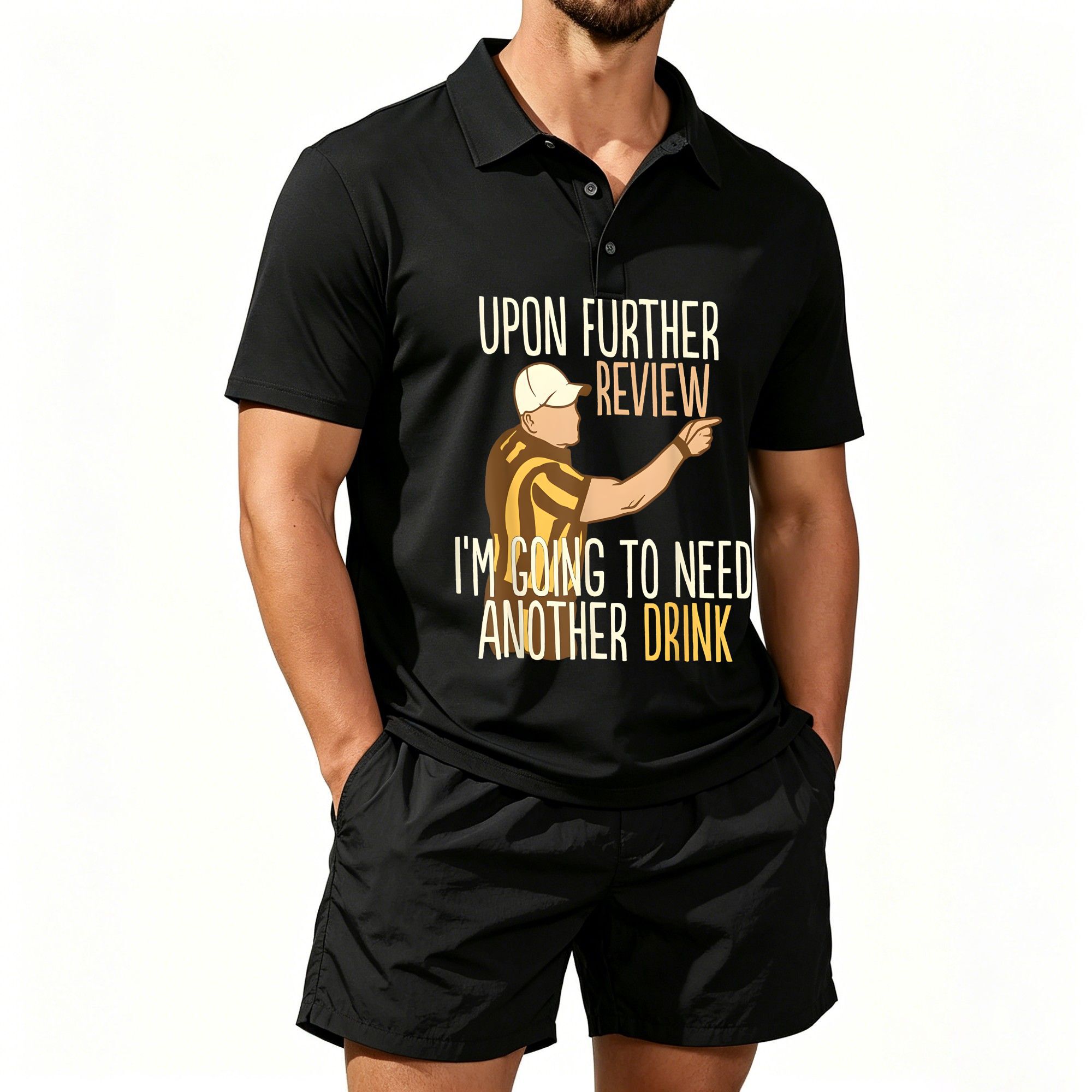 Watch S - Men's Polo Shirt and Beach Shorts