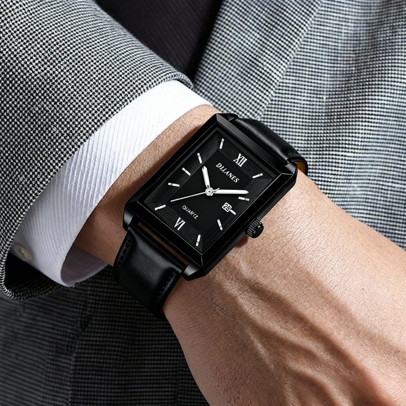 Smartwatch New Watches For Men - Casual Leather Men's Watches Fashion Square
