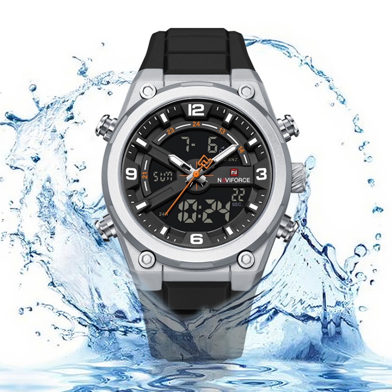 Analog Quartz Watch - NAVIFORCE Men's Watch Dual Display Day