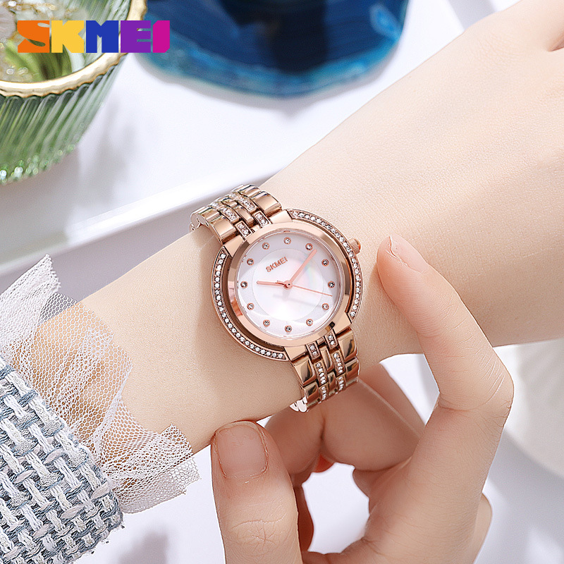 Analog Quartz Watch - Womens Bracelet Quartz Watches Luxury Rhinestone