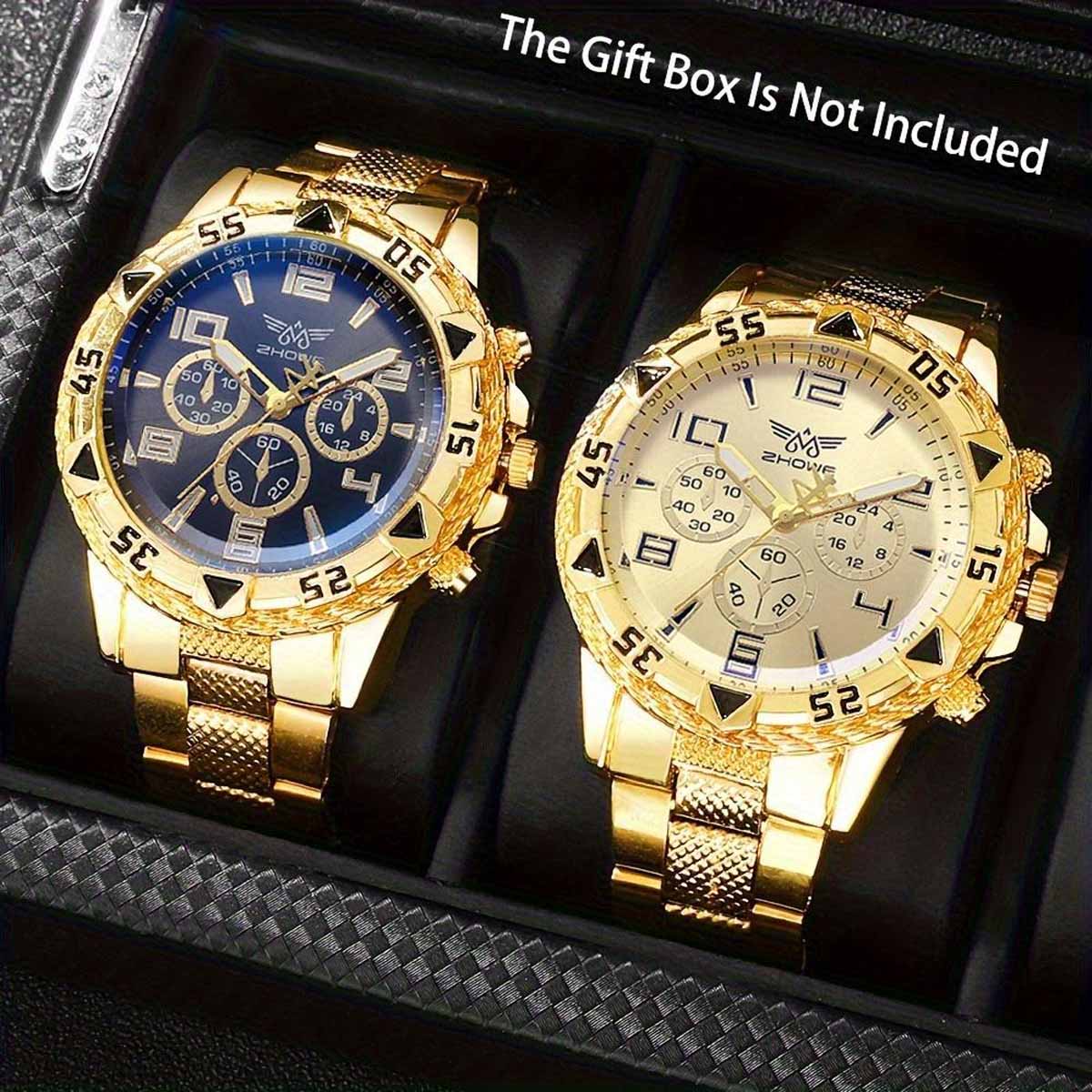 Smartwatch Watches For Men Digital - 2pcs/set Men Business Watches Fashion Arabic