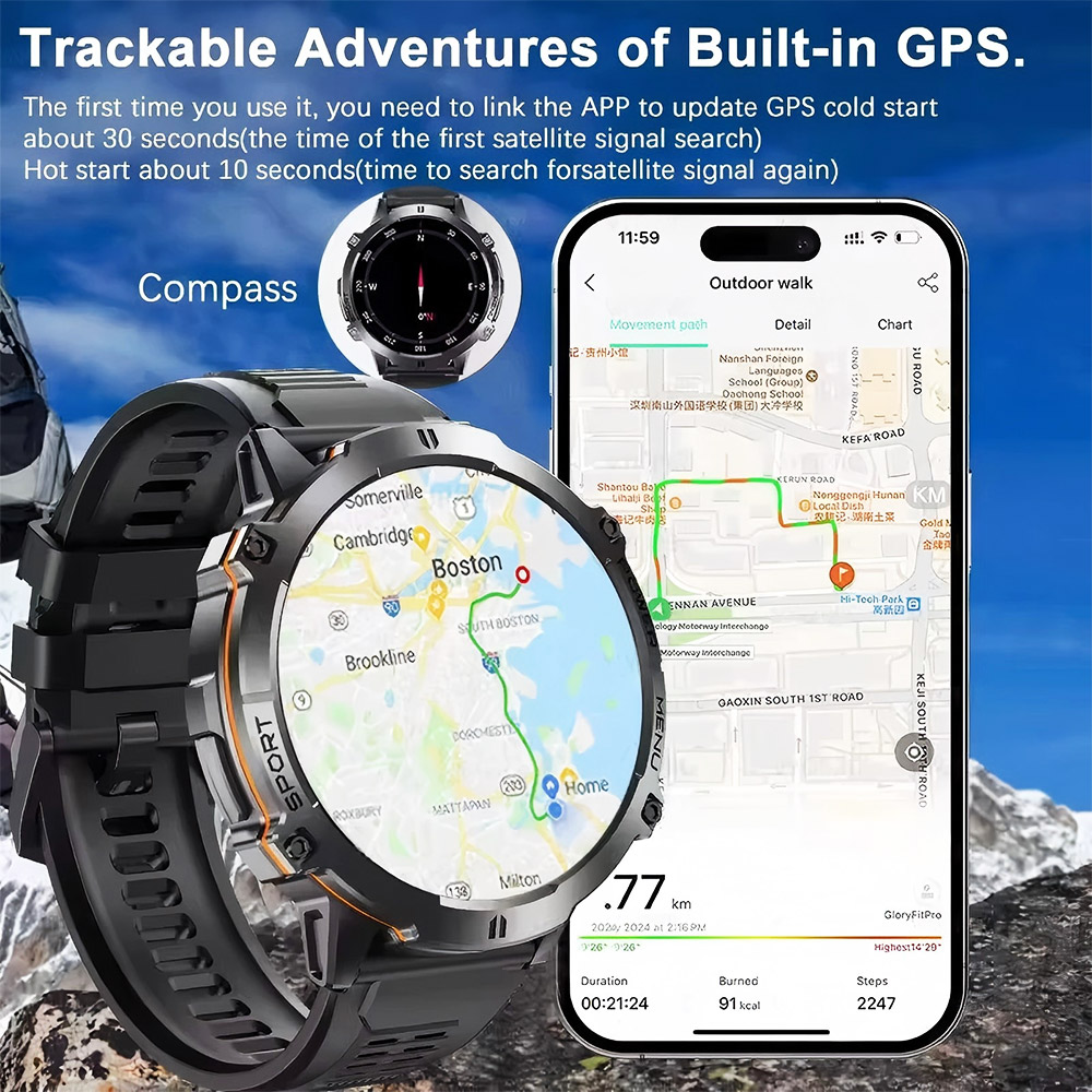 2026 Newly upgraded GPS Milita - Altimeter Compass Watch recension och pris