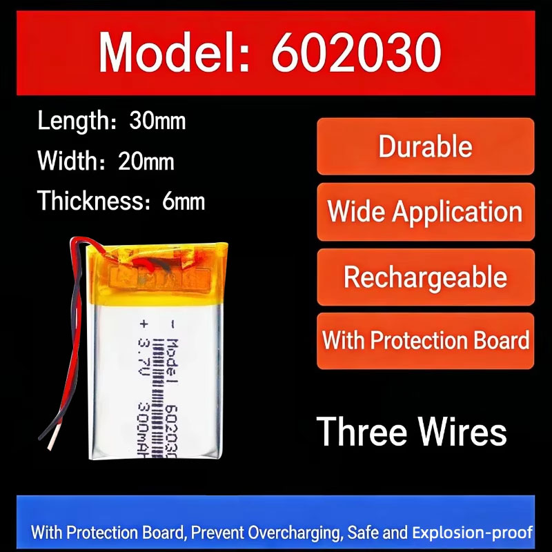3.7V 300mAh 602030 Lithium Bat - Smartwatch Watches Smart recension och pris