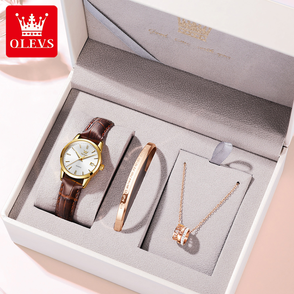 OLEVS Watch 6898 Women Watches - Leather Watch Strap recension och pris