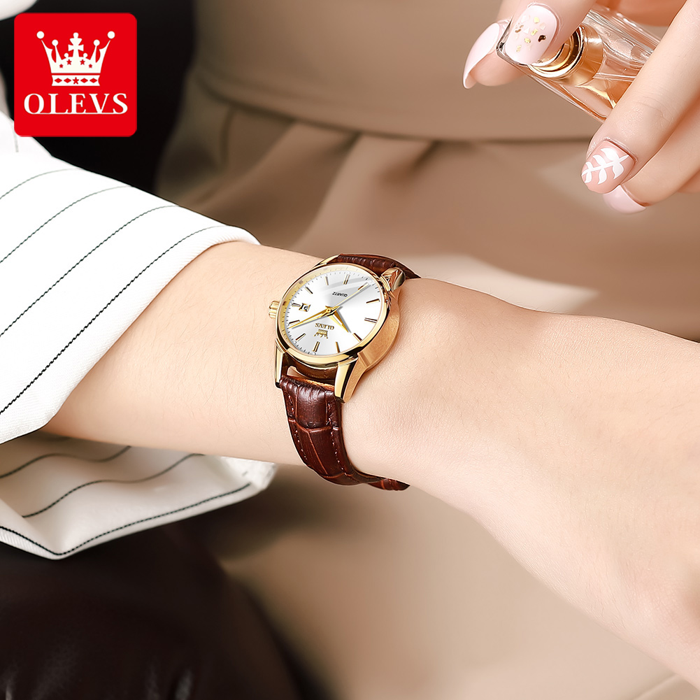 OLEVS Watch 6898 Women Watches - Leather Watch Strap recension och pris