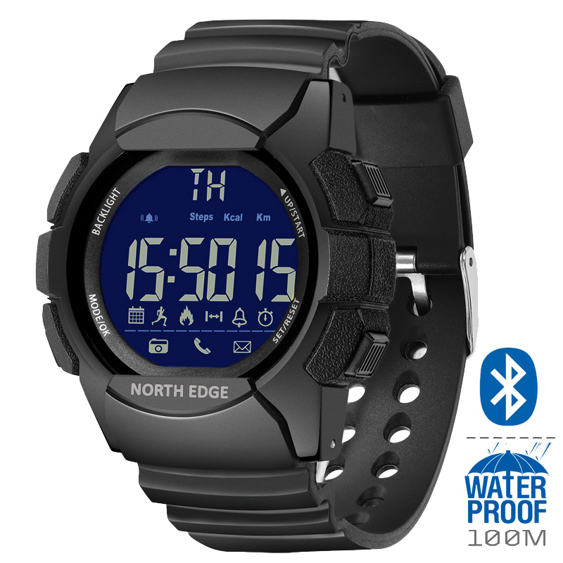 NORTH EDGE AK 100M Waterproof  - Smartwatch Watches For Men Digital recension och pris