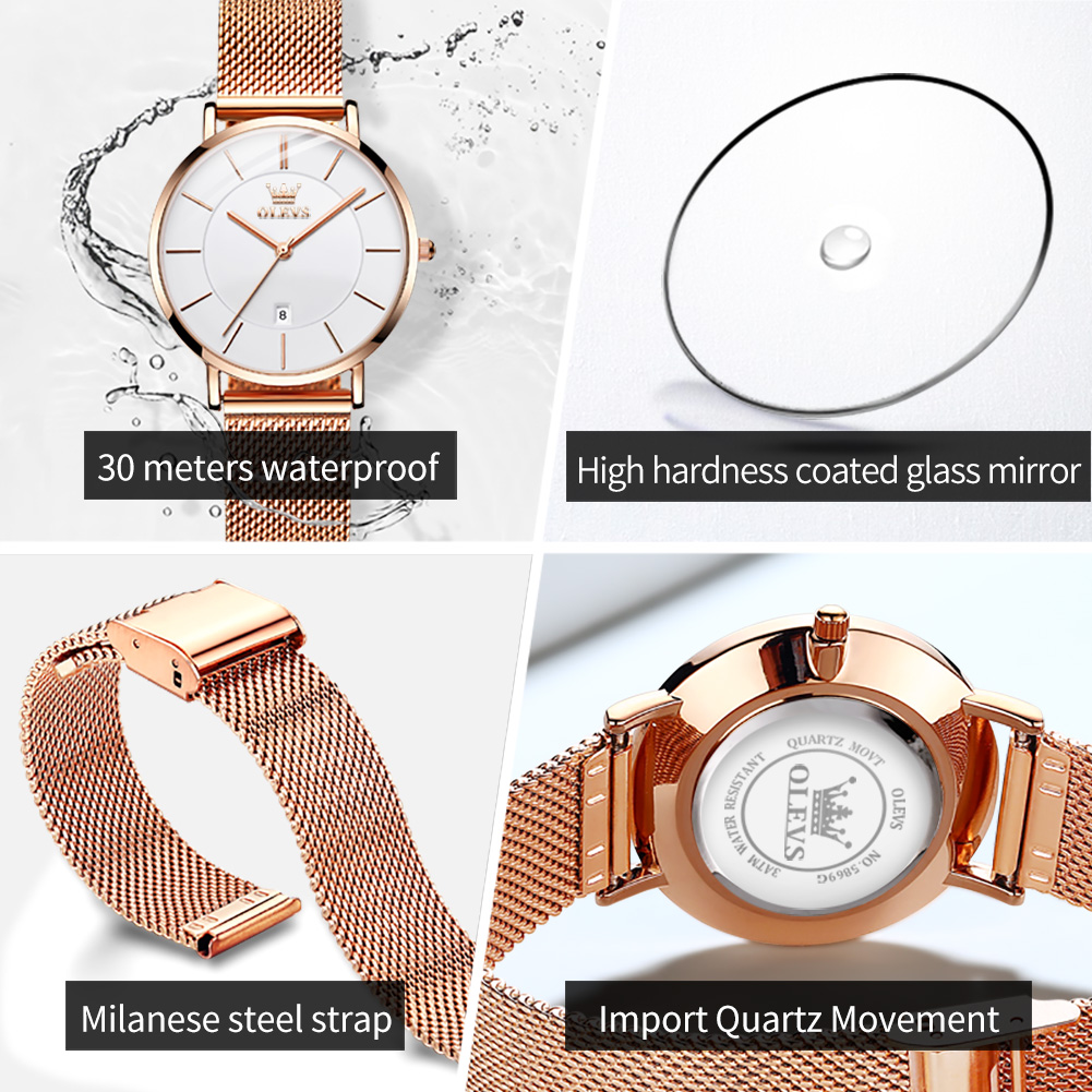 OLEVS Woman Watch 5869 Elegant - Analog Quartz Watch recension och pris