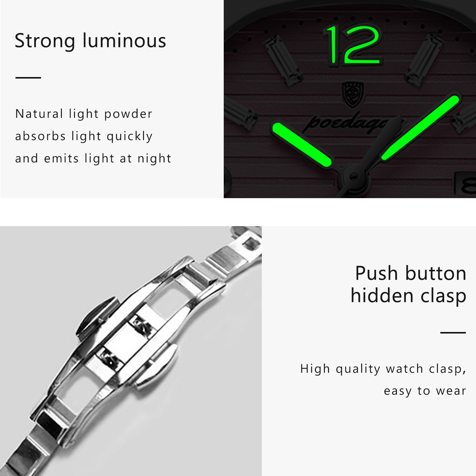 POEDAGAR Square Fashion Woman  - Waterproof Diving Watch recension och pris