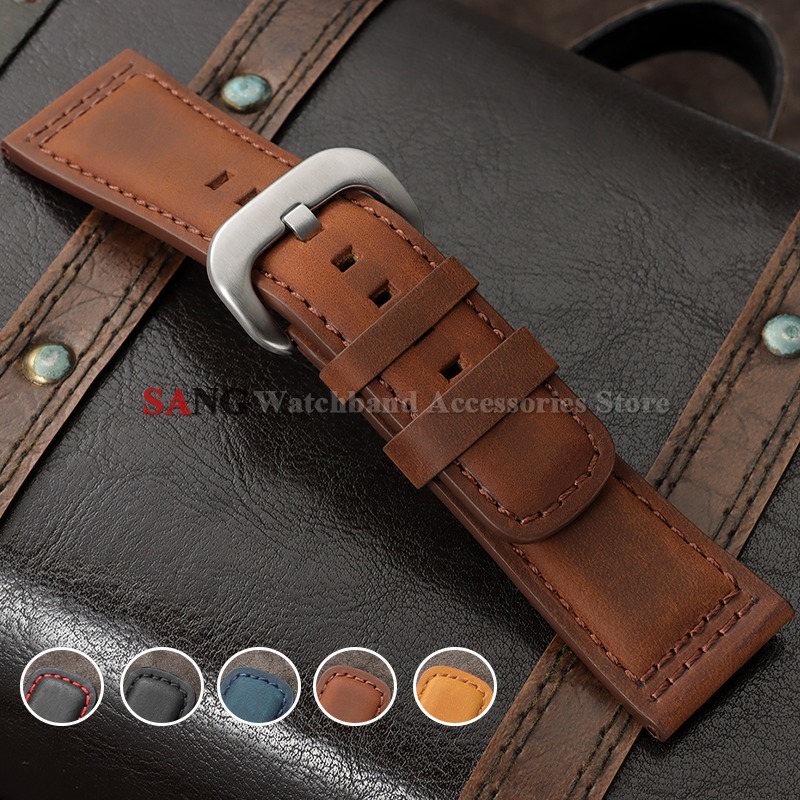 28mm Vintage Leather Watchband - Seiko Watches Smartwatch recension och pris