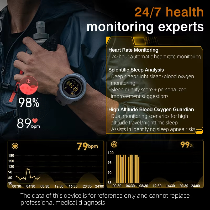 NORTH EDGE NEW MARS 5 Men's Di - Smartwatch Watches For Men Digital recension och pris
