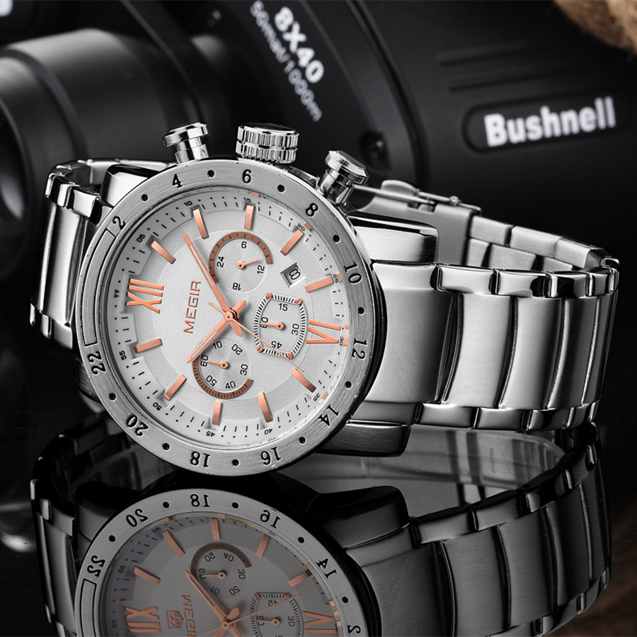 MEGIR Stainless Steel Casual W - Smartwatch Watches For Men Digital recension och pris