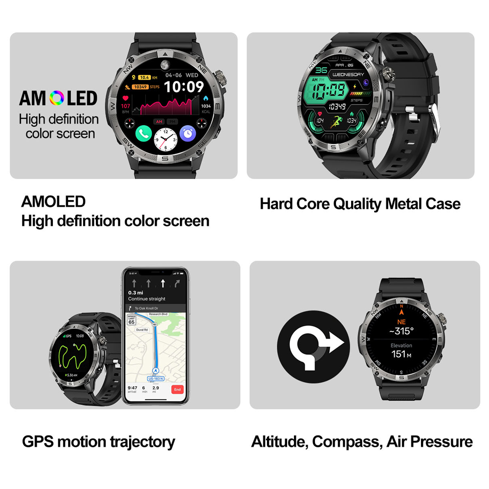 NORTH EDGE GPS Sports Smart Wa - Altimeter Compass Watch recension och pris