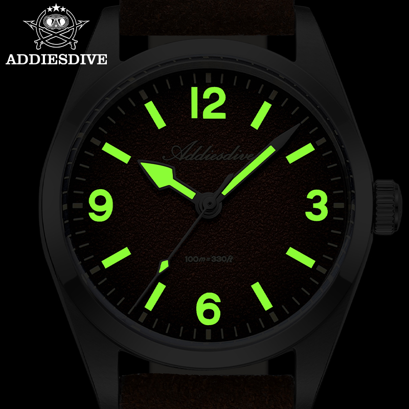 ADDIESDIVE 36MM 200M Waterproo - Leather Watch Strap recension och pris