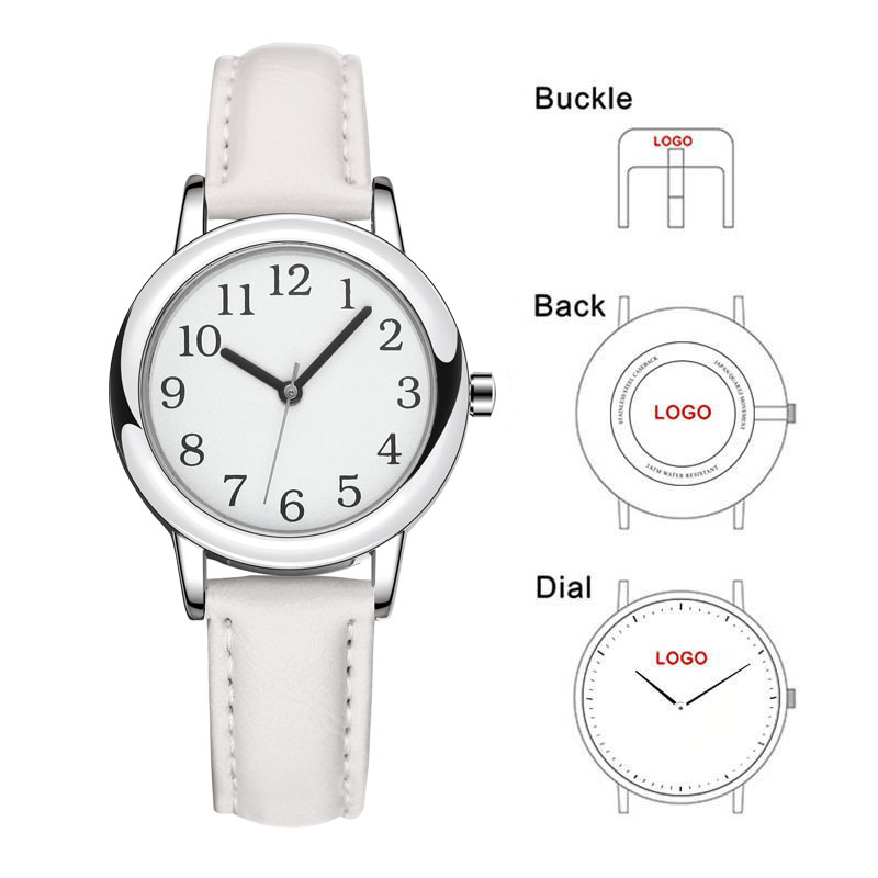 White Strap Slim Custom Women  - Leather Watch Strap recension och pris