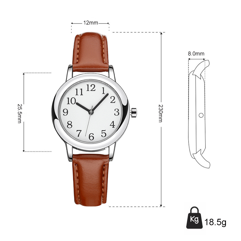 White Strap Slim Custom Women  - Leather Watch Strap recension och pris