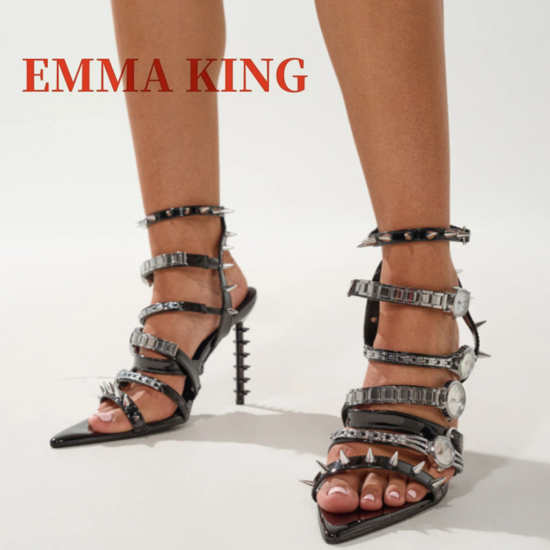 Silver Watch Sandals Open Poin - Leather Watch Strap recension och pris