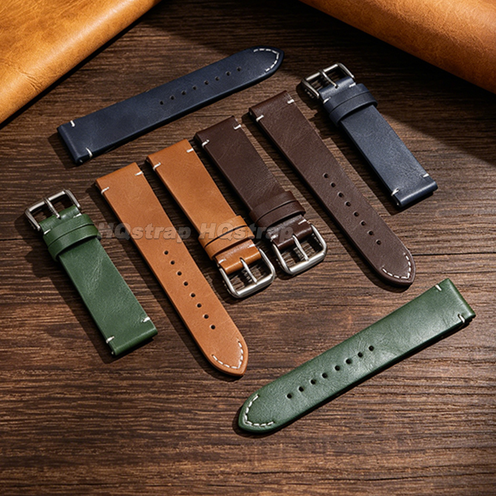 Oil Wax Leather Watch Strap 18 - Seiko Watches Smartwatch recension och pris