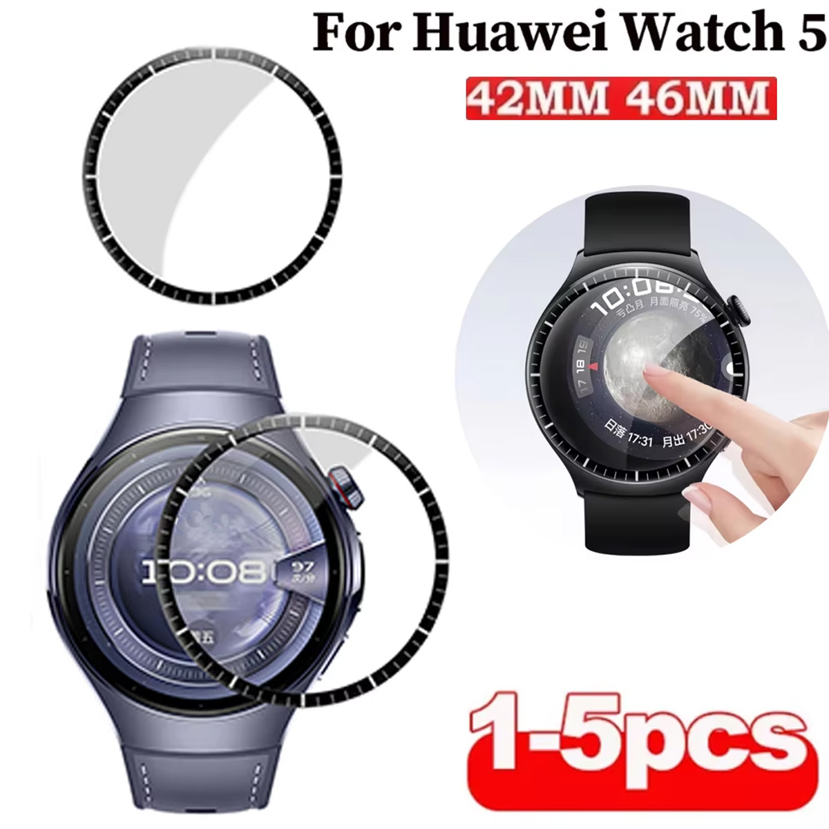 1-5Pcs Soft Screen Protector F - Smartwatch Watch Huawei recension och pris