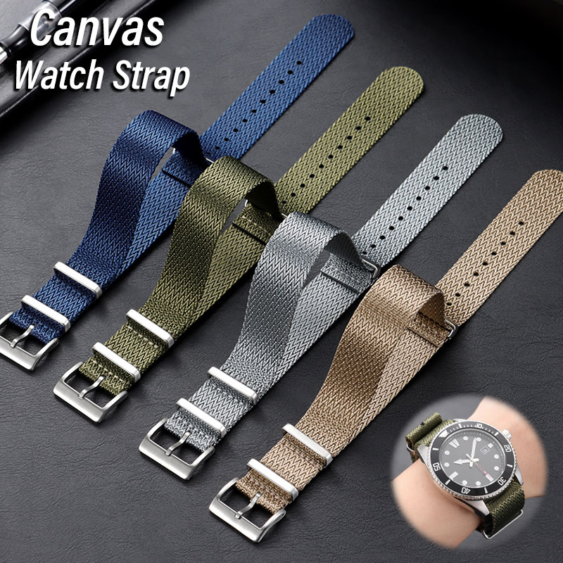 Canvas Nylon Watch Band 18mm 2 - Seiko Watches Smartwatch recension och pris