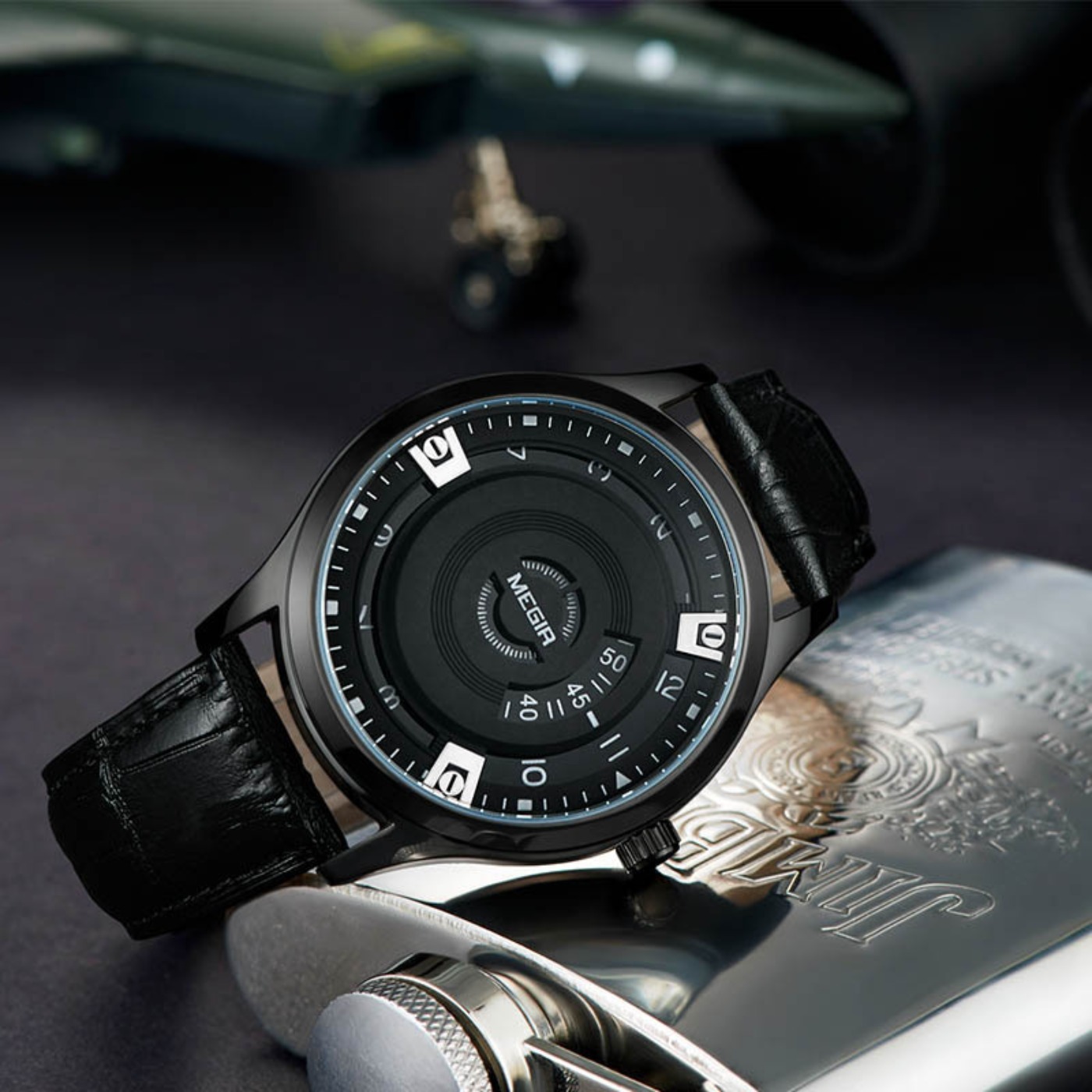 MEGIR Men Watches Luxury Leath - Leather Watch Strap recension och pris