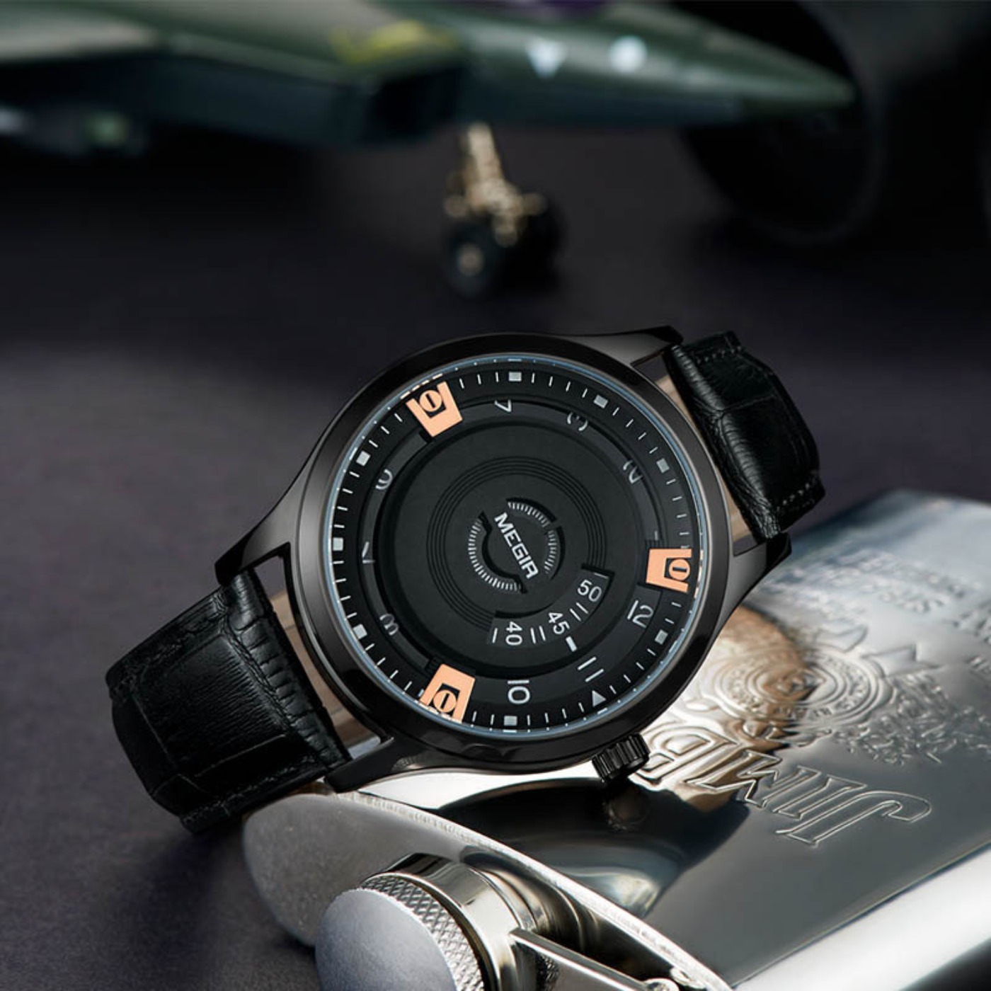 MEGIR Men Watches Luxury Leath - Leather Watch Strap recension och pris