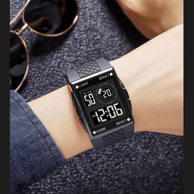 Digital Sport Watch Waterproof - Leather Watch Strap recension och pris