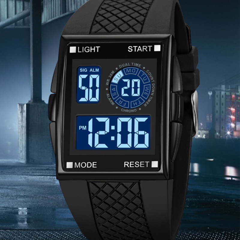 Digital Sport Watch Waterproof - Leather Watch Strap recension och pris