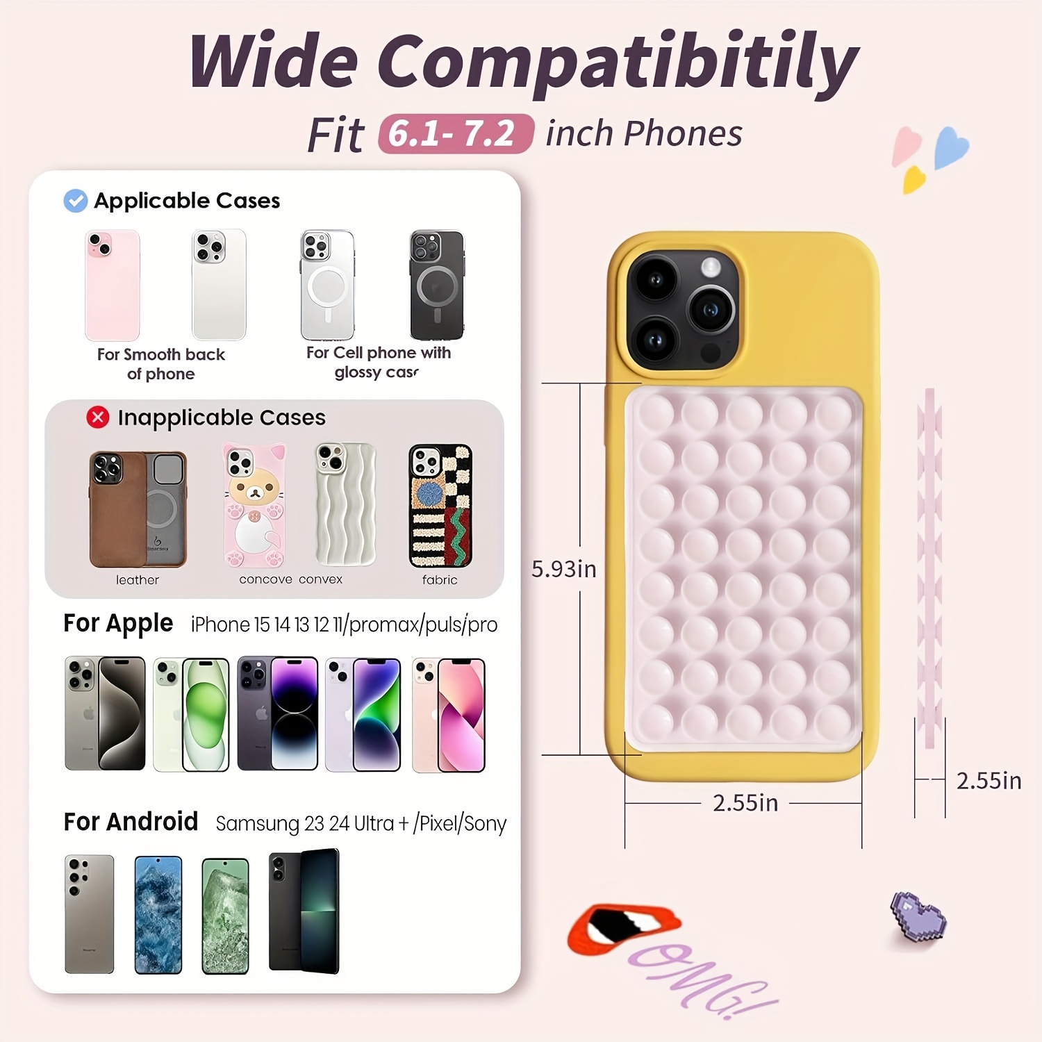2pcs Double-Sided Silicone Suc - Watch S recension och pris
